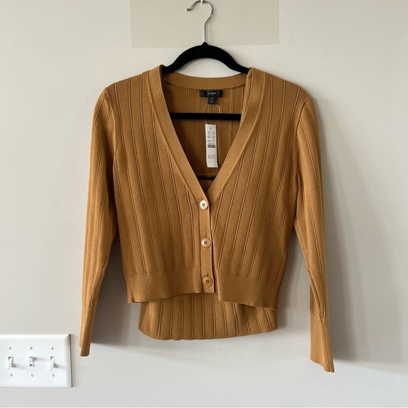 NWT! J. Crew Supersculpt V-neck cardigan sweater & Supersculpt Tank Top Set - Picture 7 of 8